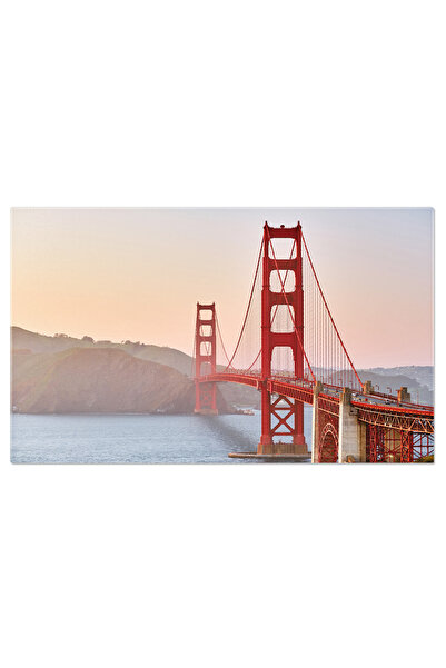 StoryGift Romania Tablou Canvas Podul Golden Gate, San Francisco Punctul De Reper Albastru Alaturi De Orasul In