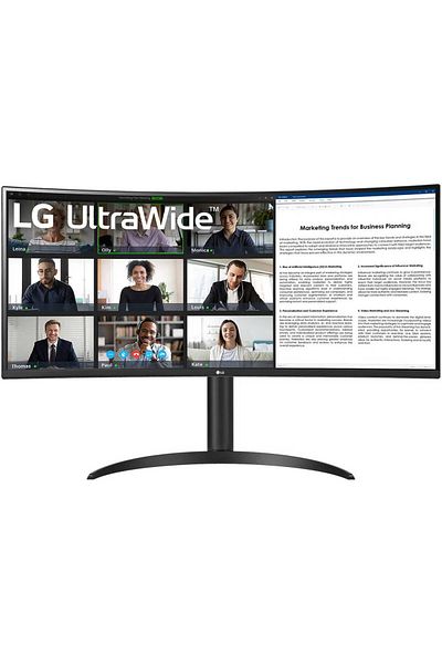 LG LG 34" UltraWide QHD Curved VA Monitor, 100Hz Refresh Rate & 5ms Response Time, sRGB 99% (Typ.),