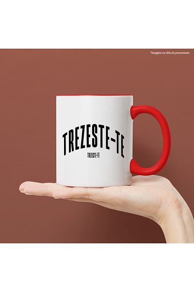 StoryGift Romania Mug The Word Wake Up, Motivational, Self Help, Self Understanding, Appreciation, With,STG.