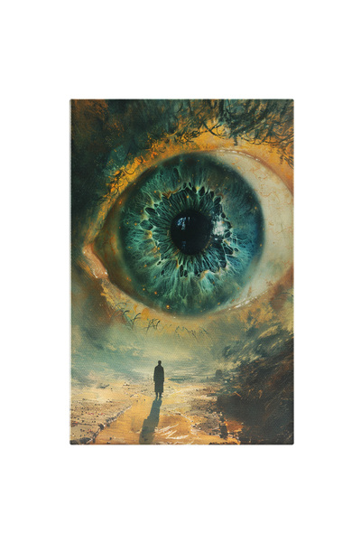 StoryGift Romania Tablou Canvas Barbat In Palton Lung Care Se Uita Curios La ...