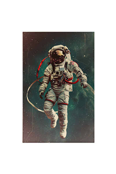 StoryGift Romania Tablou Canvas Costum Spațial Alb Cu Detalii Roșii- Astronau...