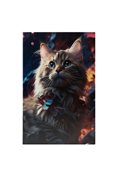 StoryGift Romania Tablou Canvas: Portret Pisica Visatoa Intuneric, Blana, Mam...