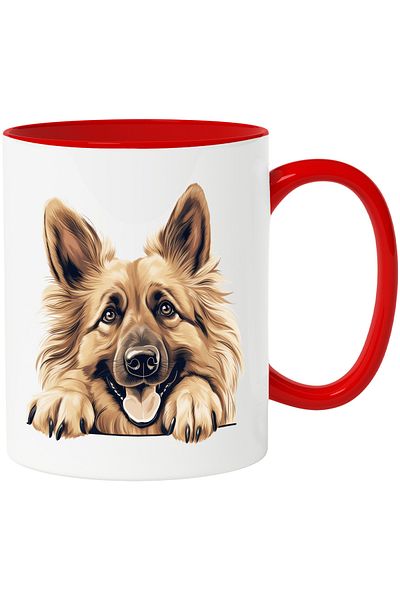 StoryGift Romania Mug with a furry dog ​​| happiness | playful | claws | paws | for lovers, With ,STG.