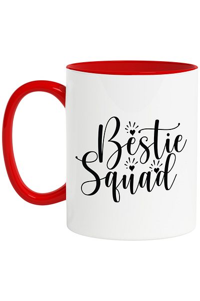 StoryGift Romania Heart mug for the coolest group of friends with Red Handle, With Red Handle, STG.