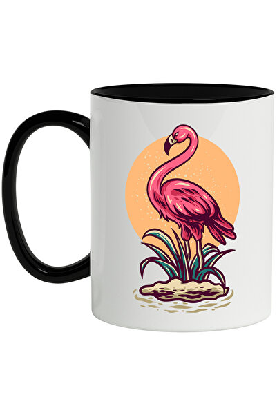 StoryGift Romania Cana Cu Pasare Flamingo, Soare, Nisip, Plante, Exotic, Mult...