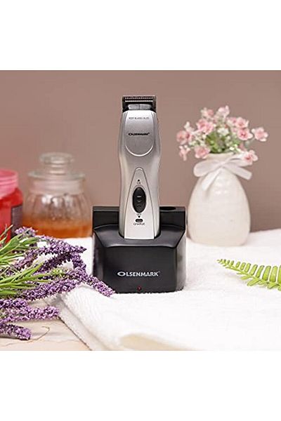 Olsenmark Rechargeable Hair Trimmer - Led Indicator Light Rechargeable - Cordless - Chromium Steel