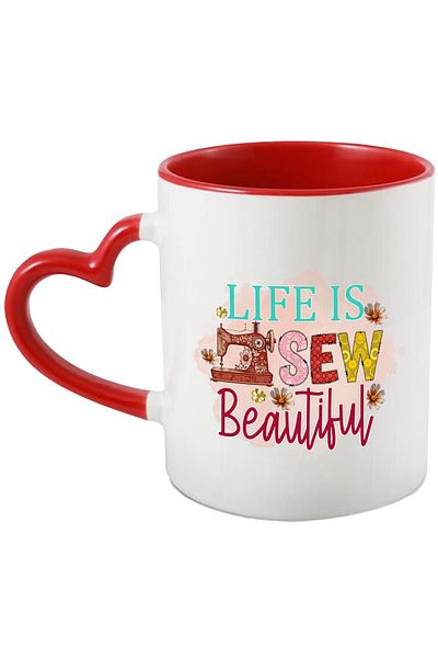 StoryGift Romania Mug with the message "Life is beautiful", profession, illustration, work, dedication, , With ,STG .