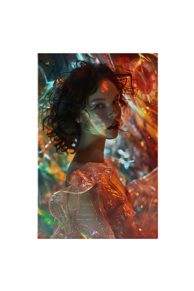 StoryGift Romania Tablou Canvas: Frumusețe Abstractă Și Reflecții De Lumini Colorate- Portrete Artistice Pictura