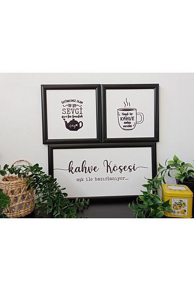 Wooden Factory Kitchen, Tea, Coffee Corner, Plastic Frame Table Set