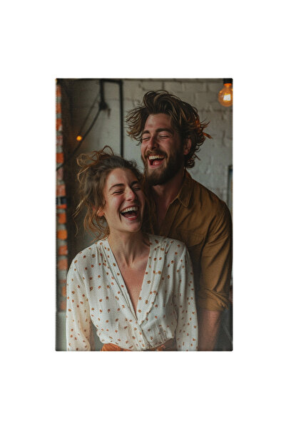 StoryGift Romania Tablou Canvas: Un Barbat Si O Femeie Care Rad Impreuna - Cu...