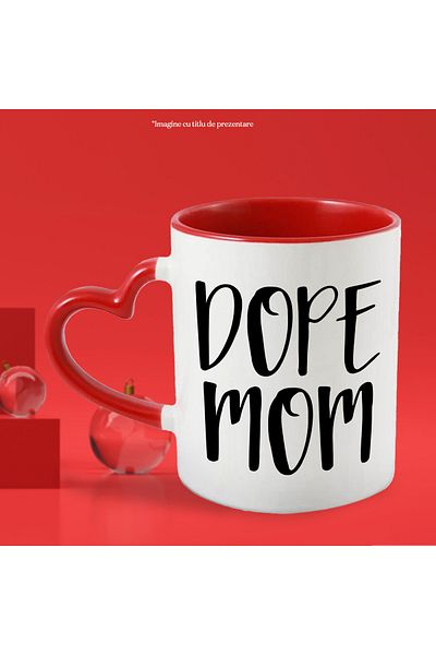 StoryGift Romania Mug for loved and appreciated mothers with the message "Dope mom" - smart mom with , With ,STG