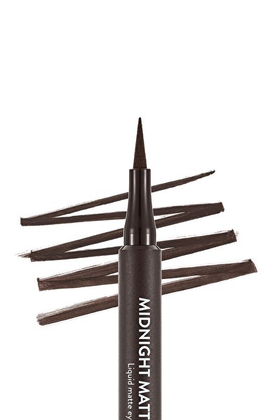 Flormar Matte Liquid Pen Eyeliner (BROWN) - Midnight Matte Eyeliner - 002 Brown -8690604641659