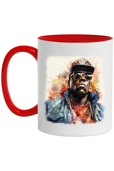 StoryGift Romania Mug With The Notorious B.I.G., Artist, Rap Music, Celebrity, Multicolor 330 ml, Sky, With ,STG.