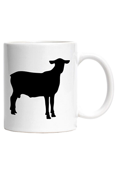 StoryGift Romania Cana Cu O Caprita - Animal Domestic Cu Maner Alb, Cu Maner ...