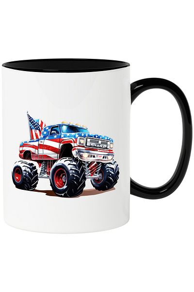 StoryGift Romania Mug with a monster truck | off-road | monster truck | suspensions | tractor wheels, With ,STG .