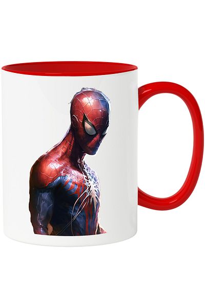 StoryGift Romania Realistic Superhero Portrait Mug, Custom Man by Spiderman, Marvel, Lover, With, STG.
