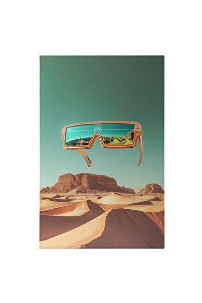 StoryGift Romania Tablou Canvas Deșertul Auriu Cu Formațiuni Ca Și Fundal Sub...