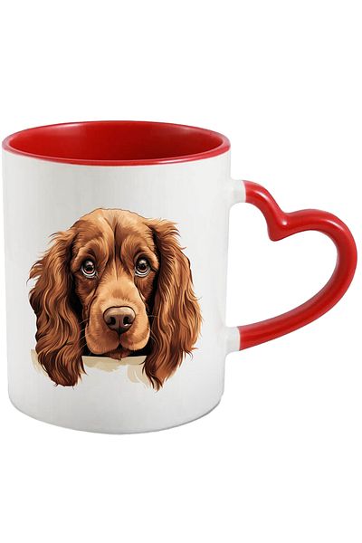 StoryGift Romania Mug with a shy puppy | illustration | shy | does not come out of the word master, With ,STG.