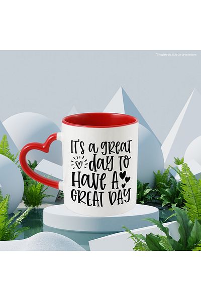 StoryGift Romania Heart mug for those who are having a great day - good mood with Mane, Cu, STG.
