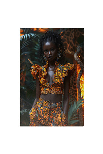 StoryGift Romania Tablou Canvas Vedeta Din Jungla In Top Si Pantaloni Galbeni...