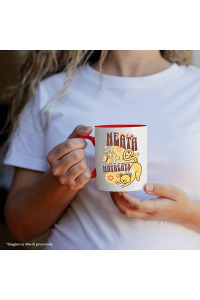 StoryGift Romania Mug Sleepy Cat Funny Text Neat Woke Up Dandruff Furry Animal, 330ml, With ,STG