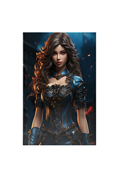 StoryGift Romania Tablou Canvas: Portret Femie Frumoasa Eroina In Costum Alba...