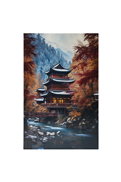 StoryGift Romania Tablou Canvas: Chinese Autumn Casa Din China Cuprinsa De To...