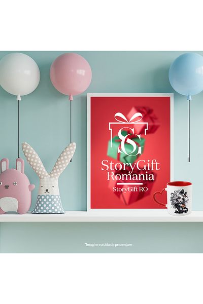 StoryGift Romania Cana Cu O Fata Goth | Ilustratie | Draguta | Alb & Negru | Fundite | Craniu | Ha, Cu ,stg
