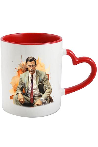 StoryGift Romania Mug With Don Draper, Mad Men, Jon Hamm, Actor, TV Series, Multicolor 330 ml, Wax, With,STG.