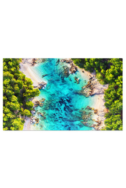 StoryGift Romania Tablou Canvas Coasta Panoramica Ca Fundal, Vedere De Sus Ae...