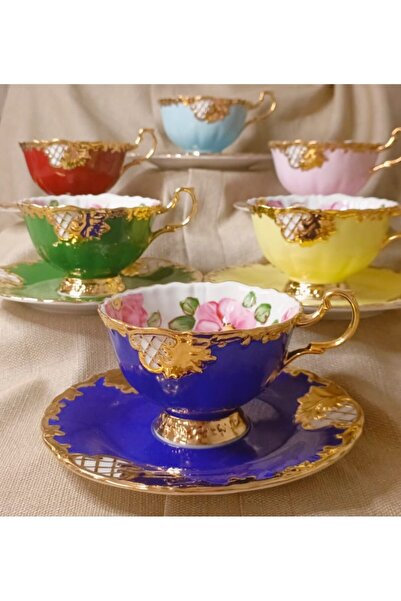 BY.RAYKA PORSELEN El Dekor ELİZABETPRİME PORSELEN EL DEKOR BOYAMA ÇAY FİNCAN ...