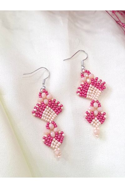 İPAR AKSESUAR SAND BEADS EMBROIDERY HANDMADE EARRING