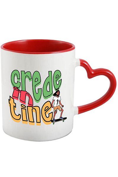 StoryGift Romania Mug Man on a skateboard, adrenaline text believe in you, 330ml, Ceramic with Ma, Cu, STG.
