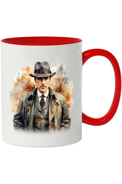 StoryGift Romania Mug With Sherlock Holmes, Character, Detective, Series, Multicolor 330 ml, Ceramic, With ,STG.