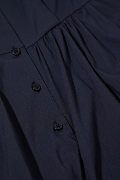 W Collection LACİVERT KOLSUZ UZUN TULUM