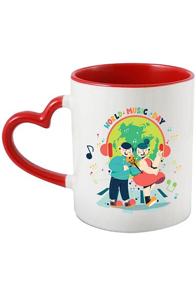 StoryGift Romania Mug With Message In English World Music Day, Music, Song, Headphones, Instruments, Mu, With, STG.