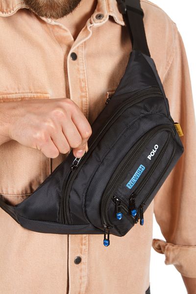 Torz Men's Waist Bag Diagonal Multi-Pocket Waterproof Fabric Chest Cross Headphone Outlet Bag