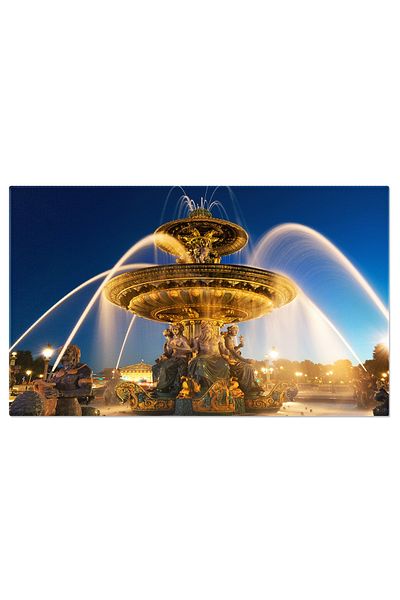 StoryGift Romania Canvas Painting 120 x 80CM Fountain Des Mers Fountain, Paris, Place de la Concorde, Ilu,STG.