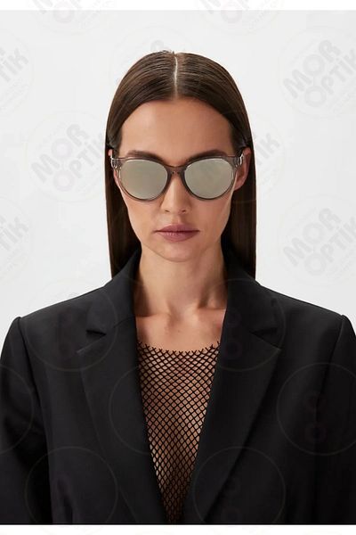 Armani Exchange Ax4144Su 83447P 54-17-140 3N "Oval Cat Model Transparent Brown with Mirror"