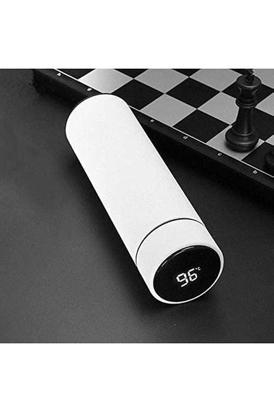 Others Smart Temperature Display Water Bottle, 500ml, LED Digital Screen, White