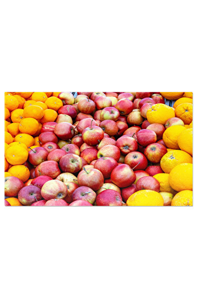 StoryGift Romania Tablou Canvas 120 X 80cm Fructe Mere Si Portocale, Apple, Orange, Fruit, Healthy, F,stg