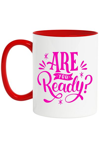 StoryGift Romania Mug with the message in English "Are you ready?" - are you ready for what's next with Man, Cu,STG.