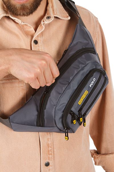 Torz Men's Waist Bag Diagonal Multi-Pocket Waterproof Fabric Chest Cross Headphone Outlet Bag