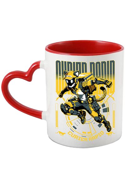 StoryGift Romania Cheetah Mug - Fast Home Delivery Driver, 330ml, Ceramic with Handle I, With, STG.