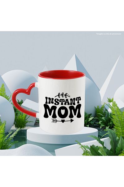 StoryGift Romania Heart mug for a loved and appreciated mother - instant mother with Handle, With, STG