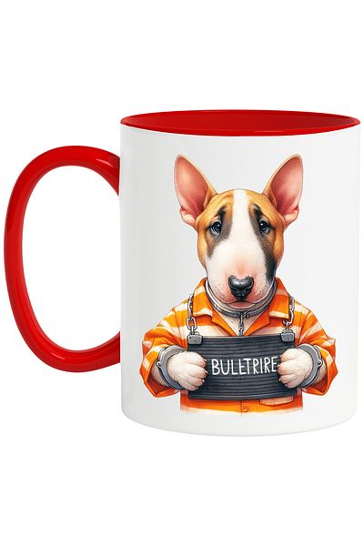 StoryGift Romania Mug with a puppy Prison break, profile picture, illustration, handcuffs, pr, With, STG.