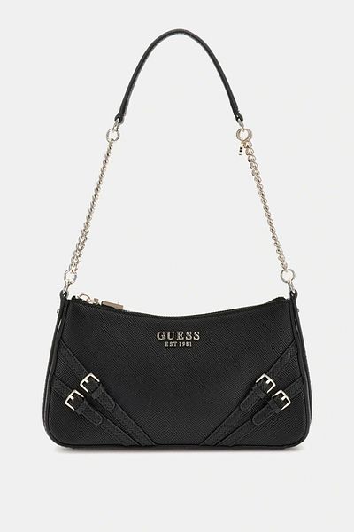 Guess Bramına Top Zip přes rameno Dámská černá taška přes rameno Hwzg9636180-bla