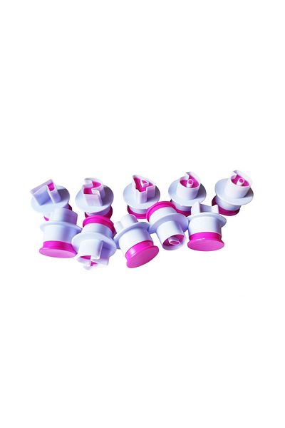 BV Set Of 10 Number Cutters With Ejector, For Confectionery And Pastry, Pink, 286cof