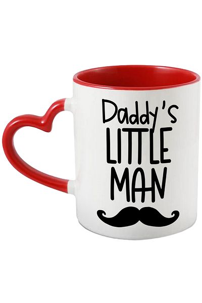 StoryGift Romania Mug for father's little son - text in English "Daddy's little man" with Handle, With, STG.