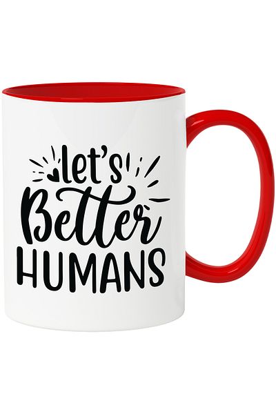 StoryGift Romania Mug for those who want to be better people with Red Handle, Cu Man, STG.